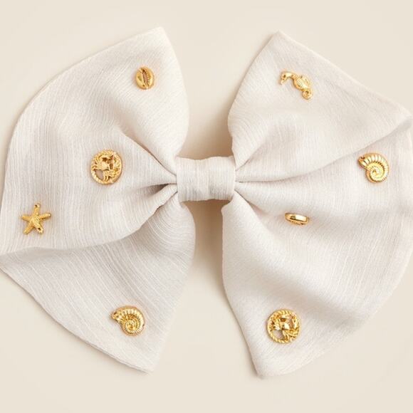 J. Crew Nautical charm bow hair clip barrette main image 5